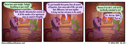 Size: 950x331 | Tagged: safe, artist:gx, spike, twilight sparkle, g4, comic, horsepower