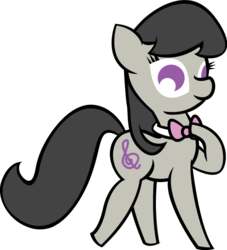 Size: 578x637 | Tagged: safe, artist:alisonwonderland1951, octavia melody, earth pony, pony, g4, bowtie, cutie mark, female, hooves, mare, simple background, solo, transparent background, vector