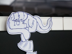 Size: 2560x1920 | Tagged: safe, artist:kattomierz, octavia melody, earth pony, pony, g4, female, irl, paper pony, photo, solo