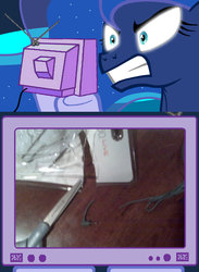 Size: 562x769 | Tagged: safe, princess luna, gamer luna, g4, cut, exploitable meme, headset, tv meme