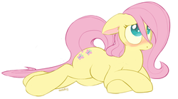 Size: 982x546 | Tagged: dead source, safe, artist:owl-eyes, fluttershy, earth pony, pony, g4, blushing, cute, earth pony fluttershy, floppy ears, race swap, wingless