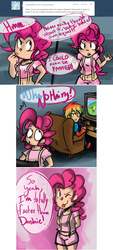 Size: 800x1771 | Tagged: safe, pinkie pie, rainbow dash, human, g4, ask, comic, humanized, two pranksters