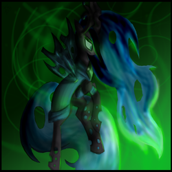 Size: 2100x2100 | Tagged: safe, artist:xxfirefoxwarriorxx, queen chrysalis, changeling, changeling queen, g4, armor, clothes, female, solo