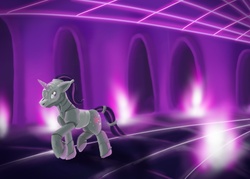 Size: 1316x940 | Tagged: safe, artist:zilvart, twilight sparkle, g4, alternate hairstyle, armor, glowing, running