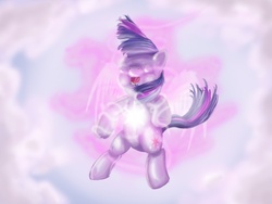 Size: 1600x1200 | Tagged: safe, artist:zilvart, twilight sparkle, g4, cloud, cloudy, open mouth, transformation