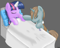 Size: 999x800 | Tagged: safe, artist:robbergon, twilight sparkle, oc, g4, bandage, bed, crying, hospital, pillow