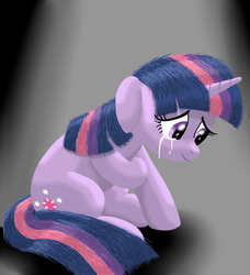 Size: 780x854 | Tagged: safe, artist:robbergon, twilight sparkle, g4, crying, sad, sitting