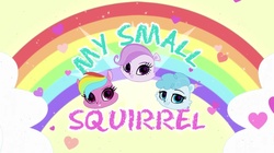 Size: 2048x1148 | Tagged: safe, cameo, cotton candy, lavender, littlest pet shop, multicolor stripe, my small squirrel, parody, pony reference, reference