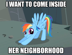 Size: 625x472 | Tagged: safe, rainbow dash, g4, crossing the memes, exploitable meme, image macro, iwtcird, memeception, twiface, wrong neighborhood