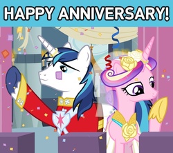 Size: 600x533 | Tagged: safe, princess cadance, shining armor, a canterlot wedding, g4, official, anniversary, the hub