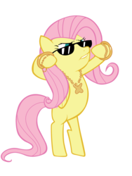 Size: 900x1200 | Tagged: safe, artist:lcpsycho, fluttershy, pegasus, pony, g4, belly, bipedal, bling, female, lip bite, simple background, solo, sunglasses, transparent background, vector