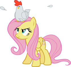 Size: 2112x2005 | Tagged: safe, artist:elegantmisreader, fluttershy, chicken, g4, simple background, transparent background, vector