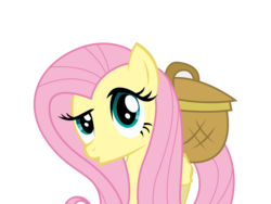 Size: 6000x4500 | Tagged: safe, artist:shadyhorseman, fluttershy, g4, absurd resolution, basket, simple background, transparent background, vector