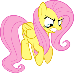 Size: 1000x989 | Tagged: safe, artist:kopachris, fluttershy, pegasus, pony, g4, angry, female, mare, simple background, transparent background, vector