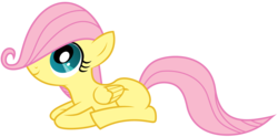 Size: 4932x2438 | Tagged: safe, artist:kooner-cz, fluttershy, pegasus, pony, g4, female, filly, high res, prone, simple background, transparent background, vector, younger