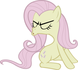 Size: 2000x1786 | Tagged: safe, artist:relaxingonthemoon, fluttershy, pony, g4, the return of harmony, boo hoo, discorded, female, simple background, solo, transparent background, vector