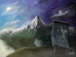 Size: 1152x864 | Tagged: safe, artist:turbopower1000, flag, scenery