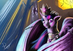 Size: 2480x1748 | Tagged: safe, artist:darkwraithde, twilight sparkle, alicorn, pony, g4, creepy, female, mare, twilight sparkle (alicorn)