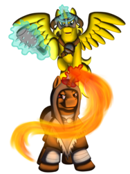 Size: 1024x1365 | Tagged: safe, artist:shrineheart, oc, oc:star sparkler, oc:ticket, alicorn, pony, alicorn oc, crossover, simple background, skyrim, the elder scrolls, ticketsparkler, transparent background