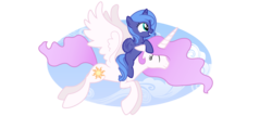 Size: 14300x6100 | Tagged: safe, artist:jordila-forge, princess celestia, princess luna, alicorn, pony, g4, absurd resolution, duo, female, filly, filly celestia, filly luna, flying, foal, luna riding celestia, pink-mane celestia, ponies riding ponies, riding, royal sisters, simple background, sisters, transparent background, woona, younger