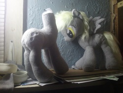 Size: 2560x1920 | Tagged: safe, artist:tres-apples, derpy hooves, pegasus, pony, g4, female, irl, mare, photo, plushie