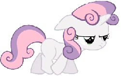 Size: 336x212 | Tagged: safe, sweetie belle, pony, g4, animated, female, grumpy, walk cycle, walking