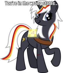 Size: 608x700 | Tagged: safe, edit, oc, oc only, oc:velvet remedy, pony, unicorn, fallout equestria, blood, fanfic, fanfic art, female, fluttershy medical saddlebag, horn, mare, medical saddlebag, saddle bag, simple background, smiling, solo, text, transparent background, twiface, wrong neighborhood