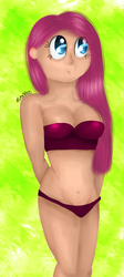 Size: 613x1365 | Tagged: safe, artist:xcuteikinz, pinkie pie, human, g4, breasts, busty pinkie pie, clothes, female, humanized, panties, pinkamena diane pie, underwear