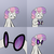 Size: 2000x2000 | Tagged: safe, dj pon-3, sweetie belle, vinyl scratch, g4, exploitable meme, glasses, meme, sunglasses, sweetie's note meme