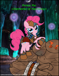 Size: 618x800 | Tagged: safe, artist:capnchryssalid, pinkie pie, elemental, golem, g4, crossover, shaman, warcraft, world of warcraft