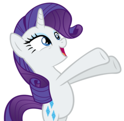 Size: 5130x5000 | Tagged: safe, artist:tzolkine, rarity, pony, unicorn, g4, magical mystery cure, a true true friend, absurd resolution, belly, bipedal, excited, female, happy, hind legs, simple background, solo, transparent background, vector