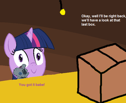 Size: 575x471 | Tagged: safe, twilight sparkle, g4, box, this will end in tears