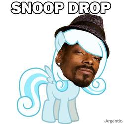 Size: 500x500 | Tagged: safe, edit, oc, oc only, oc:snowdrop, hat, snoop dogg, solo, trilby, wat