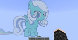 Size: 1244x643 | Tagged: safe, artist:nayruthepegasister, oc, oc only, oc:snowdrop, minecraft, minecraft pixel art, pixel art