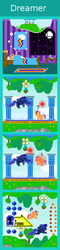 Size: 440x1820 | Tagged: safe, artist:zztfox, princess luna, scootaloo, g4, comic, nights into dreams, pixel art, sega, spring valley