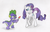 Size: 967x610 | Tagged: safe, artist:benrusk, rarity, spike, g4, flower, ship:sparity, shipping