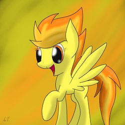 Size: 2600x2600 | Tagged: safe, artist:flashiest lightning, spitfire, pony, g4, female, happy, mare, wonderbolts