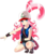 Size: 1379x1654 | Tagged: safe, artist:stardust-r3x, pinkie pie, human, g4, ash ketchum, clothes, cosplay, crossover, female, humanized, poké ball, pokémon, simple background, solo, transparent background