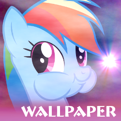 Size: 250x250 | Tagged: safe, rainbow dash, pony, g4, female, meta, puffy cheeks, solo, spoilered image joke, wallpaper