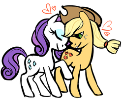 Size: 1624x1320 | Tagged: safe, artist:mothgeist, applejack, rarity, g4, female, heart, lesbian, ship:rarijack, shipping