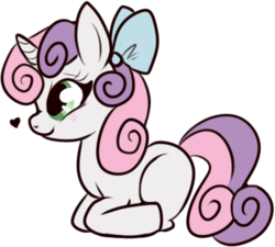 Size: 341x307 | Tagged: safe, artist:lulubell, sweetie belle, pony, g4, bow, female, simple background, solo, transparent background