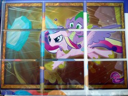 Size: 3072x2304 | Tagged: safe, princess cadance, spike, g4, the crystal empire, card, crystal heart, irl, merchandise, photo