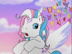 Size: 640x480 | Tagged: safe, screencap, star catcher, butterfly, pegasus, pony, friends are never far away, g3, listening