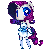 Size: 150x150 | Tagged: safe, artist:lelittleluna, rarity, anthro, g4, ambiguous facial structure, animated, female, heart eyes, pixel art, solo