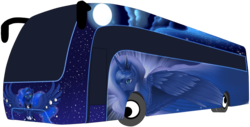 Size: 4000x2024 | Tagged: safe, artist:wsd-brony, princess luna, g4, bus, moon, vehicle