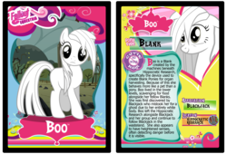Size: 3100x2110 | Tagged: safe, artist:rinmitzuki, oc, oc only, oc:boo, fallout equestria, fallout equestria: project horizons, text, trading card