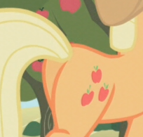 Size: 204x195 | Tagged: safe, screencap, applejack, earth pony, pony, g4, butt, cropped, female, mare, picture for breezies, plot