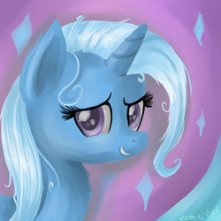 Size: 2000x2000 | Tagged: safe, artist:budgieflitter, trixie, g4, smiling