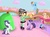 Size: 4800x3505 | Tagged: safe, artist:tokyo-terror, applejack, fluttershy, pinkie pie, rainbow dash, rarity, twilight sparkle, g4, absurd resolution, crossover, party cannon, sugar rush, vanellope von schweetz, wreck-it ralph