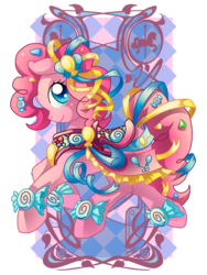 Size: 2400x3200 | Tagged: safe, artist:amelie-ami-chan, pinkie pie, earth pony, pony, g4, candy, carousel, clothes, costume, cute, diapinkes, female, food, mare, solo